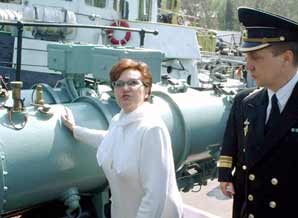 Для первой леди Украины моряки организовали экскурсию на корвет «Луцк»