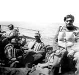 Гитлеровские солдаты на палубе последнего транспорта, ушедшего из-под Севастополя в Констанцу. Обер-ефрейтор А. Сагуста — справа. 12 мая 1944 г. Фото из фондов Музея Краснознаменного Черноморского флота