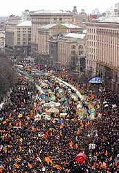 Киев, Крещатик, 23 ноября 2004