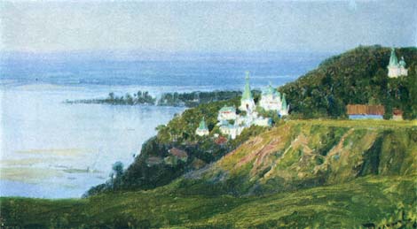 Картина В.Поленова «Монастырь над рекой»