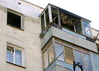 Сгоревшая квартира на пятом этаже, ул. Батумская, 34