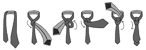 Универсальный узел. Самый популярный способ завязать галстук. Подходит для шелковых галстуков традиционной ширины, широких плотных и узких галстуков.