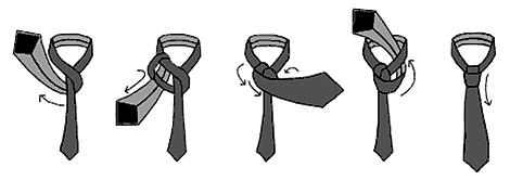 Двойной узел. Идеально подходит для высоких воротников сорочек. Он особенно хорош для кашемировых или шерстяных галстуков.